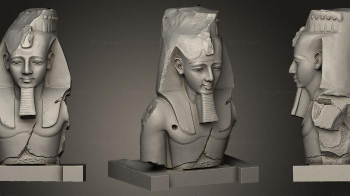 Egyptian statues and reliefs