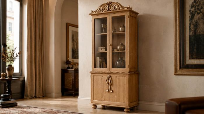 Set of furniture (Corner sideboard with classic carving and decorative bow, KMB_0018-10) 3D models for cnc