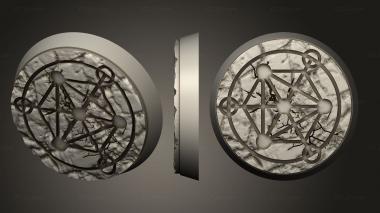 Bases 32mm round base magnet V6 2 3d model