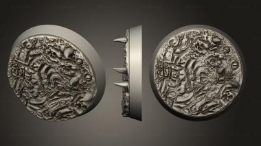 Bases 32mm round V6 magnet 3d model