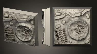Bases 40mm square base magnet v2 3d model