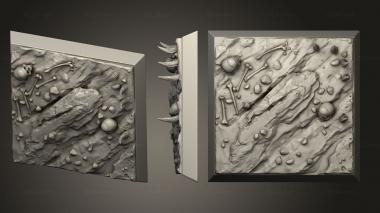 Bases 40mm square base magnet 3d model