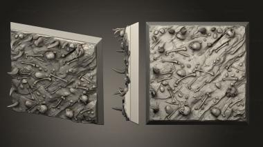Bases 50mm square base magnet 3d model