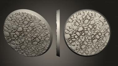 Bases 60mm circular rock ground 1 3d model