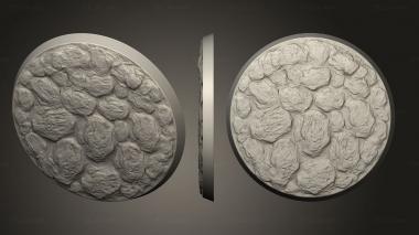 Bases 60mm circular rock ground 2 3d model