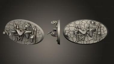 Bases 75x42mm B decorated 3d model
