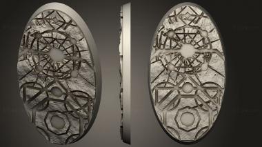 Bases 75x42mm Oval base magnet 2 3d model