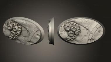 Bases Aliens Round 60mm 35mm 3 3d model