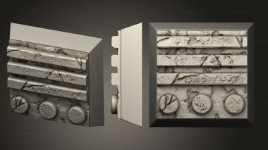 Bases Aztec 20mm square magnet 3d model