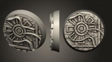 Bases Aztec 32mm round V1 magnet 3d model