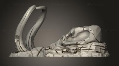 Bases Wastelands Terrain Core Mammoth Skull 3d model