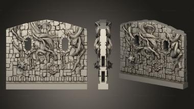 Bases Wizard Tower Wall Double 3d model