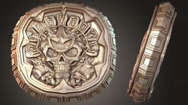 Bases Aztec Style Double sided coin 3d model