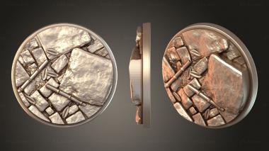 Bases Bamboo Stones rugged 3d model