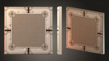 Bases Checker plate bold 3d model