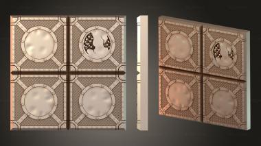 Bases Checker plate carved 3d model