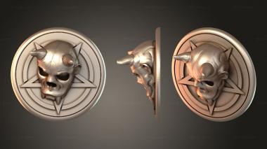 Bases Demon Skull with Pentagram 3d model