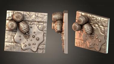 Bases Depression Spilled Ale Barrels 3d model