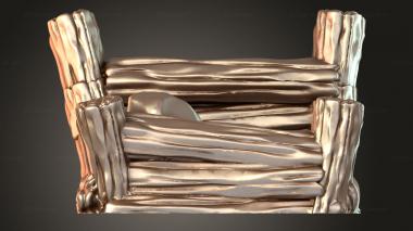 Bases Destroyed Furniture Bed broken 3d model
