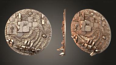 Bases Egyptian golden 3d model
