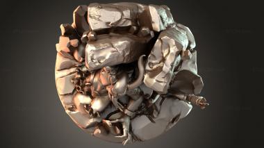 Bases Female Dwarf Demonseeker Scenic 3d model