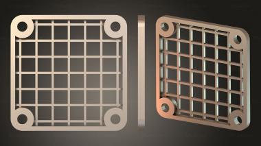 Bases Rejillas Grid Cover angular 3d model