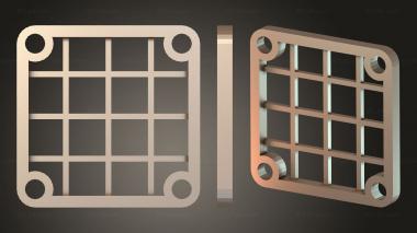 Bases Rejillas Grid Cover hollow 3d model