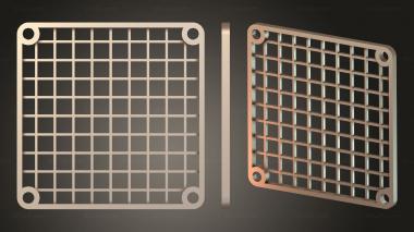 Bases Rejillas Grid Cover metallic 3d model
