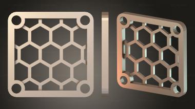 Bases Rejillas Honeycomb Cover textured 3d model