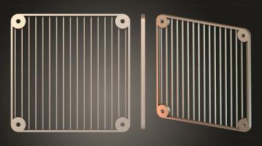 Bases Rejillas Line Cover curved 3d model