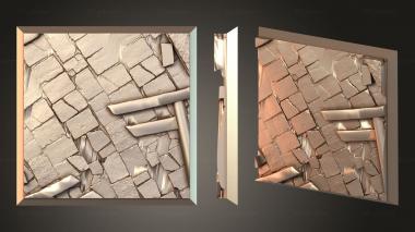 Bases Square lined 3d model