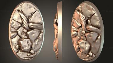 Bases Temple oval hollow 3d model