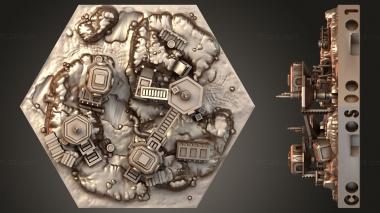 Bases Wasteland Cracked 3d model