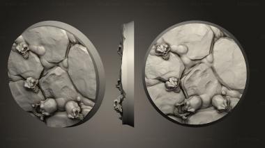 Bases Battle Bases 2 50mm A decorated 3d model
