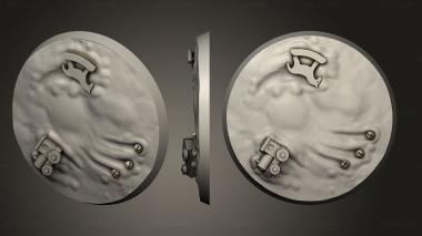 Bases Battle Bases 50mm A decorated 3d model