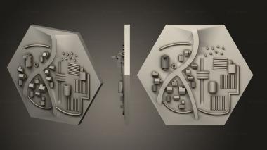 Bases empires buildings tile set Village Tile1a 3d model