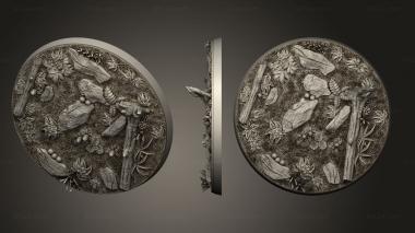 Bases Forest base 80mm round magnets 3d model