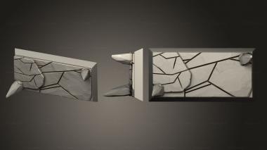 Bases Ice 25x50mm square base magnet 3d model