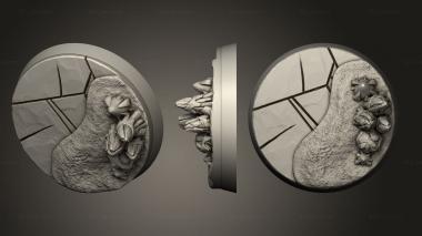 Bases Ice 40mm round base magnet 3d model