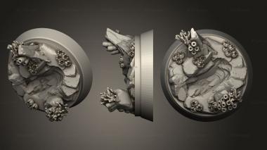 Bases Male Sea Elf Merman Merman Sanctum Defender Base 3d model