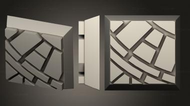 Bases Mosaic 20mm square base magnet 3d model