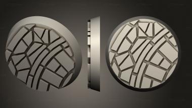 Bases Mosaic 32mm round base magnet V6 3d model