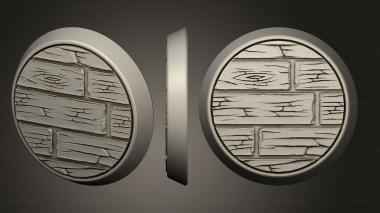 Bases NEW WOOD BASE 25mm 3d model