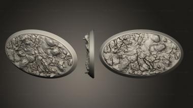 Bases Round Bases Badland Oval 60mmx35mm 3d model