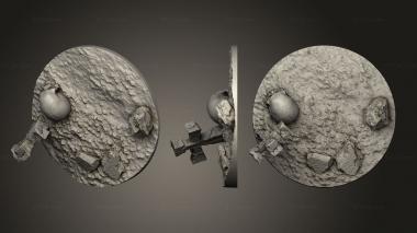 Bases Round Top Bases 25mm 09 3d model