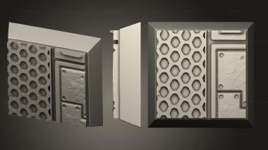 Bases Sci Fi 20mm square base magnet 3d model