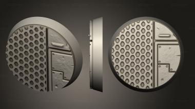 Bases Sci Fi 32mm round base magnet V1 3d model