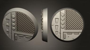 Bases Sci Fi 32mm round base magnet V5 3d model