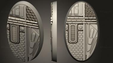 Bases Sci Fi 60x35mm Oval base magnet 3d model