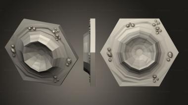 Bases small crater w debris fixed 3d model